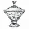 Конфетница с крышкой на ножке RCR Laurus D18 см, H13,7 см, хрустальное стекло, Италия