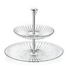 Этажерка 2-х ярусная RCR Alzatine,  H218 мм, D260/180 мм, хрустальное стекло, Италия