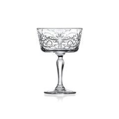 Набор из 6-ти бокалов-блюдец для шампанского RCR Luxion Tattoo 260 мл, хрустальное стекло, Италия