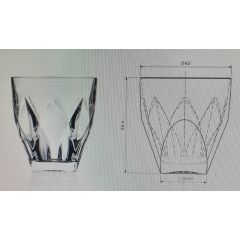 Набор из 2-х стаканов RCR Ninphea Antea 260 мл, хрустальное стекло, Италия