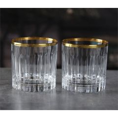 Набор из 2-х стаканов для виски RCR Timeless 310 мл, золото, Италия