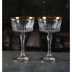 Набор из 2-х креманок для шампанского RCR Timeless CHAMPAGNE 260 мл, золото, Италия