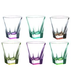 Набор из 6-ти стаканов для виски RCR Fusion Color 270 мл, D93 мм, H99 мм, хрустальное стекло, Италия