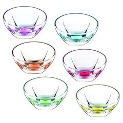 Набор из 6-ти пиал RCR Fusion Color D13,5 см, H7,1 см, хрустальное стекло, Италия