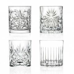 Набор из 4-х стаканов для виски RCR set Mixology 340 мл, хрустальное стекло, Италия