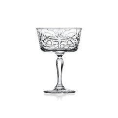 Набор из 6-ти бокалов-блюдец для шампанского RCR Luxion Tattoo 260 мл, хрустальное стекло, Италия