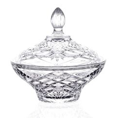 Конфетница с крышкой RCR Melodia D18 см, H10,3 см, хрустальное стекло, Италия