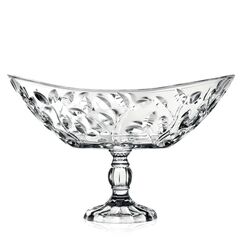 Ладья на ножке RCR Laurus H22,3 см, L34 см, W21,6 см, хрустальное стекло, Италия