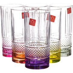 Набор из 6-ти стаканов для воды RCR Style Brillante Color 360 мл, хрустальное стекло, Италия