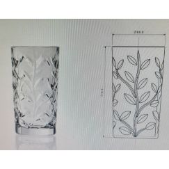 Набор из 2-х стаканов RCR Style Laurus 250 мл, хрустальное стекло, Италия