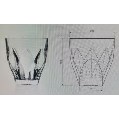 Набор из 2-х стаканов RCR Ninphea Antea 260 мл, хрустальное стекло, Италия