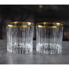 Набор из 2-х стаканов для виски RCR Timeless 310 мл, золото, Италия