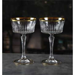 Набор из 2-х креманок для шампанского RCR Timeless CHAMPAGNE 260 мл, золото, Италия