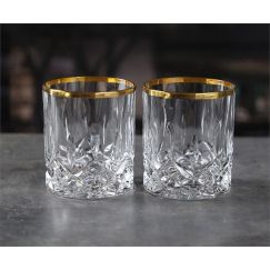 Набор из 2-х стаканов для виски RCR Opera 300 мл, золото, Италия