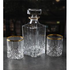 Набор из 3-х предметов для виски RCR Opera, золото, Италия