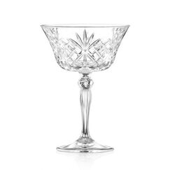 Набор из 6-ти бокалов-блюдец для шампанского RCR Style Melodia 260мл, хрустальное стекло, Италия