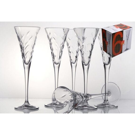 Набор из 6-ти бокалов RCR Style Laurus 120 мл, хрустальное стекло, Италия, изображение 3