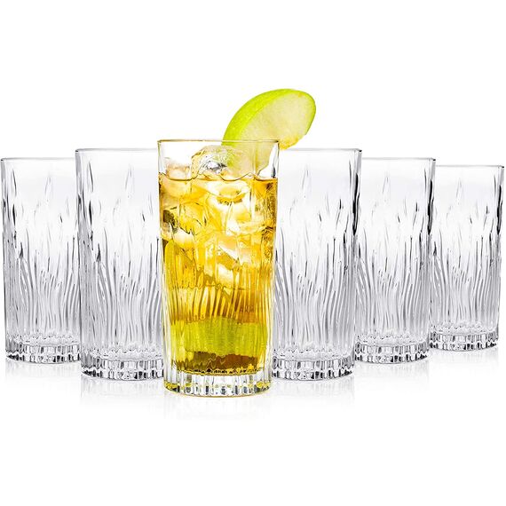 Набор из 6-ти стаканов Хайбол RCR FIRE 370 мл, хрустальное стекло, Италия, изображение 4