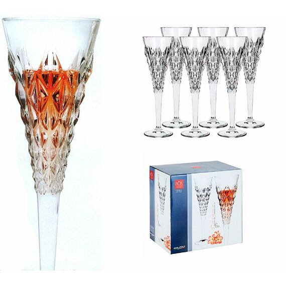 Набор из 6-ти бокалов для коктейля RCR Enigma 210 мл, хрустальное стекло, Италия, изображение 3