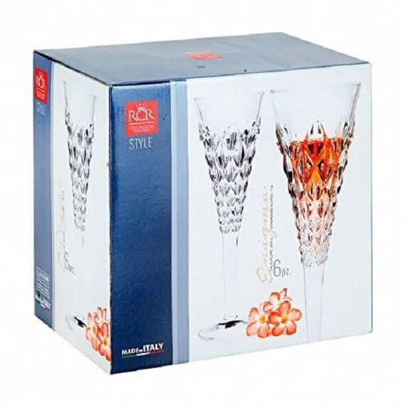 Набор из 6-ти бокалов для коктейля RCR Enigma 210 мл, хрустальное стекло, Италия, изображение 10
