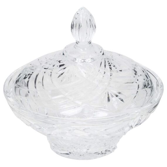 Конфетница с крышкой RCR Melodia D18 см, H10,3 см, хрустальное стекло, Италия, изображение 3