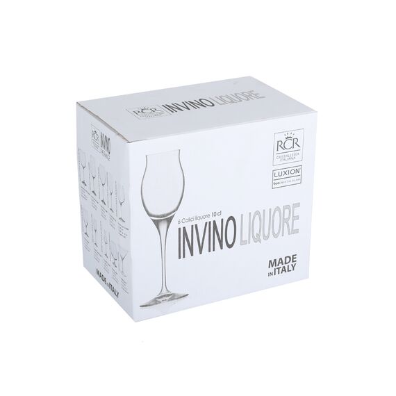 Набор из 6-ти рюмок для ликера RCR Luxion Invino 100 мл, хрустальное стекло, Италия, изображение 4