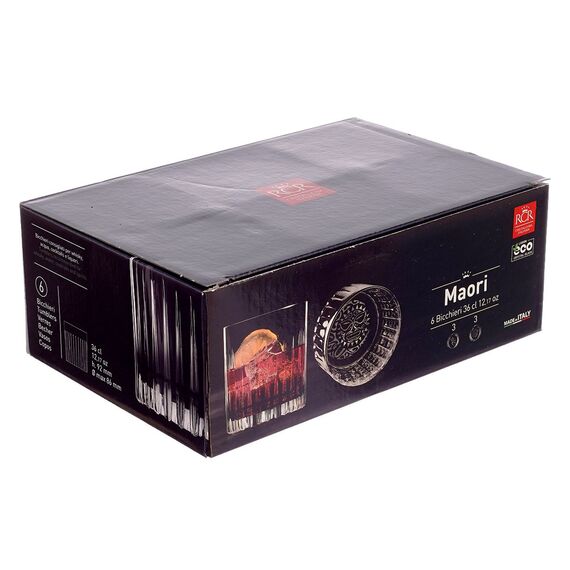 Набор из 6-ти бокалов RCR Maori 360 мл, 6 шт, хрустальное стекло, Италия, изображение 9