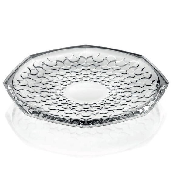 Блюдо круглое RCR ARABESQUE D30 см, H2,4 см, хрустальное стекло, Италия