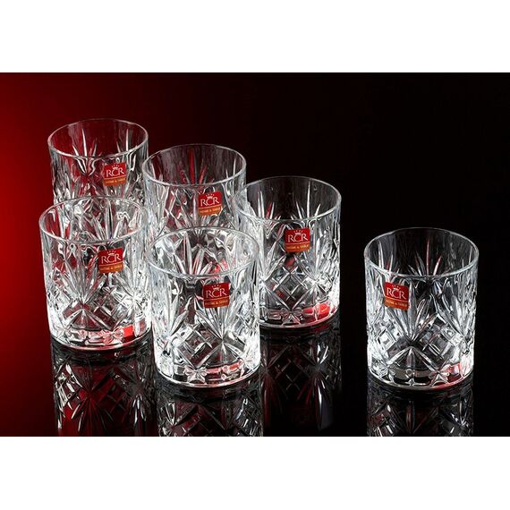 Набор из 6-ти стаканов Олд Фэшн RCR Style Melodia 240 мл, хрустальное стекло, Италия, изображение 6