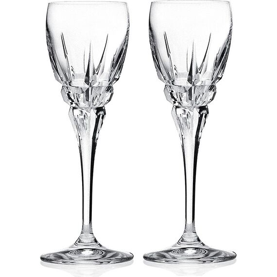 Набор из 2-х фужеров для воды/вина RCR Carrara 254 мл, H218 мм, хрустальное стекло LUXION, Италия