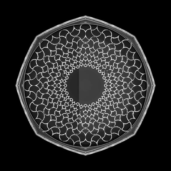 Блюдо круглое RCR ARABESQUE D30 см, H2,4 см, хрустальное стекло, Италия, изображение 2