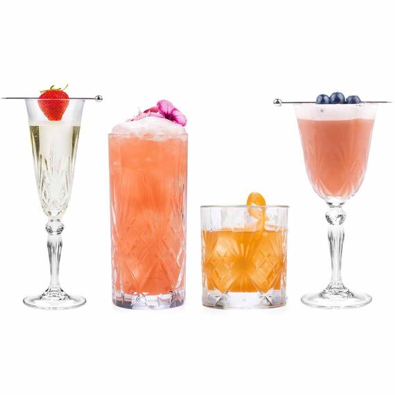 Набор из 6-ти стаканов Хайбол RCR Style Melodia 360 мл, хрустальное стекло, Италия, изображение 6