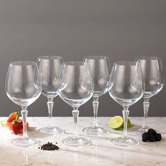 Набор из 6-ти бокалов для красного вина RCR Luxion Glamour 580 мл, хрустальное стекло, Италия, изображение 7