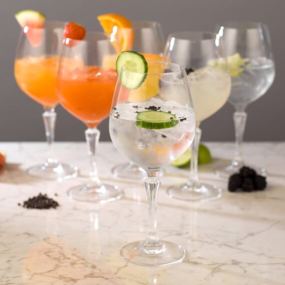 Набор из 6-ти бокалов для красного вина RCR Luxion Glamour 580 мл, хрустальное стекло, Италия, изображение 4