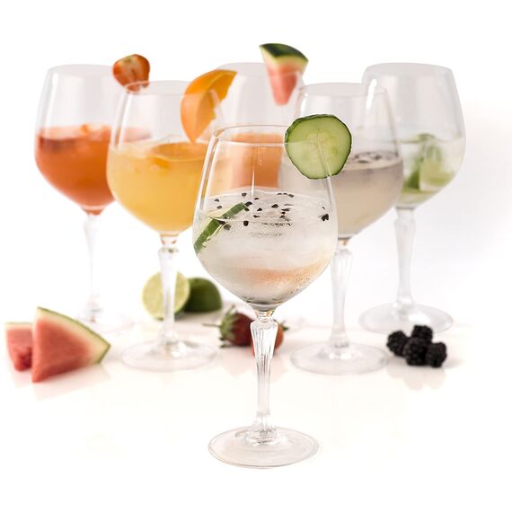 Набор из 6-ти бокалов для красного вина RCR Luxion Glamour 580 мл, хрустальное стекло, Италия, изображение 2