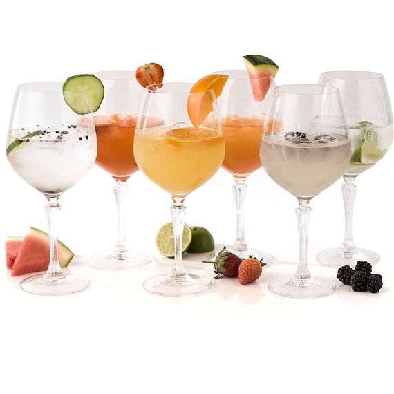 Набор из 6-ти бокалов для красного вина RCR Luxion Glamour 580 мл, хрустальное стекло, Италия, изображение 3