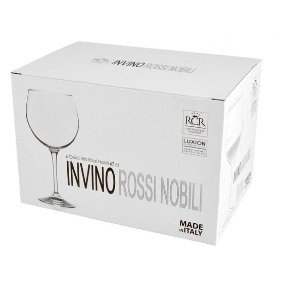 Набор из 6-ти бокалов для красного вина RCR Luxion Invino 670 мл, хрустальное стекло, Италия, изображение 7