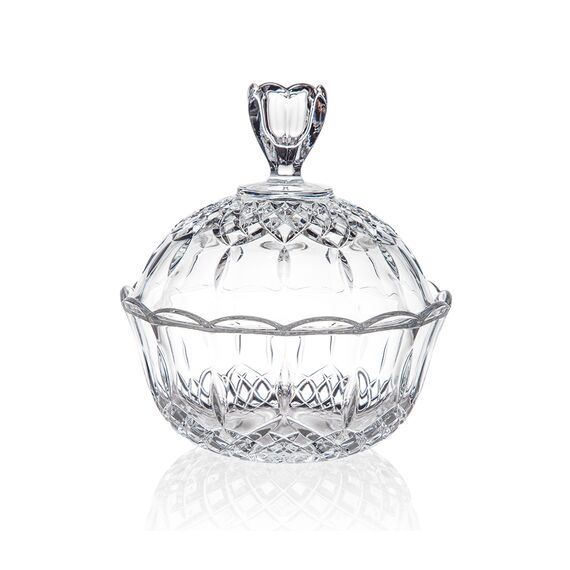 Конфетница с крышкой RCR Style Opera D18 см, H8,7 см, хрустальное стекло, Италия, изображение 3