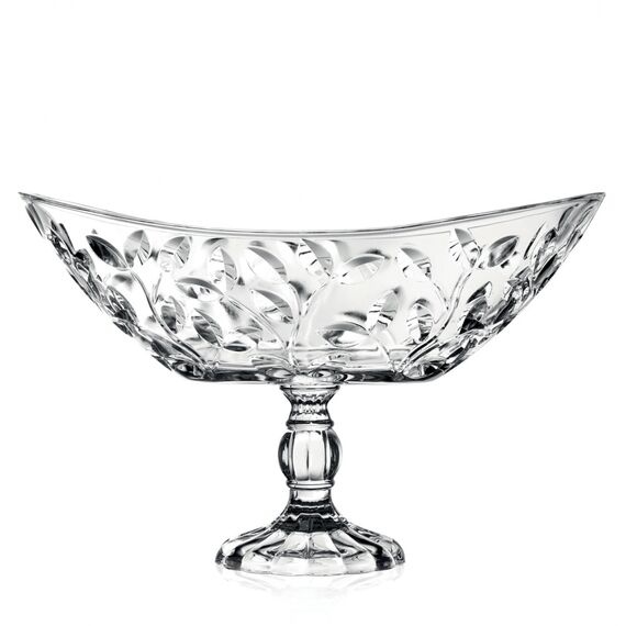 Ладья на ножке RCR Laurus H22,3 см, L34 см, W21,6 см, хрустальное стекло, Италия