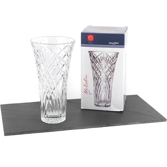 Ваза для цветов RCR Style Melodia H30 см, D16 см, хрустальное стекло, Италия, изображение 7