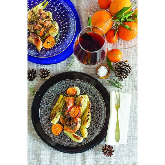 Тарелка синяя RCR Sottopiattii 35*31 см, стекло, Италия, изображение 5