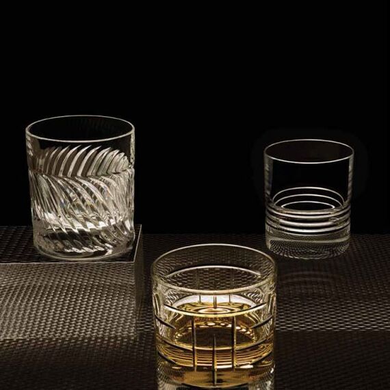 Набор из 6-ти стаканов Олд Фэшн RCR Prestige Labirinth 290 мл, хрустальное стекло, Италия, изображение 2