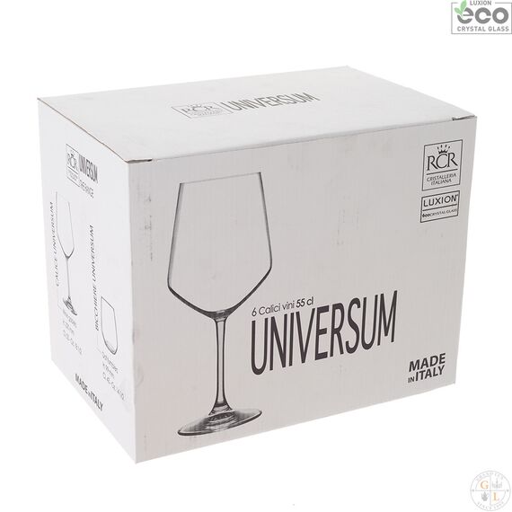 Набор из 6-ти бокалов для вина RCR Luxion Universum 550 мл, хрустальное стекло, Италия, изображение 10