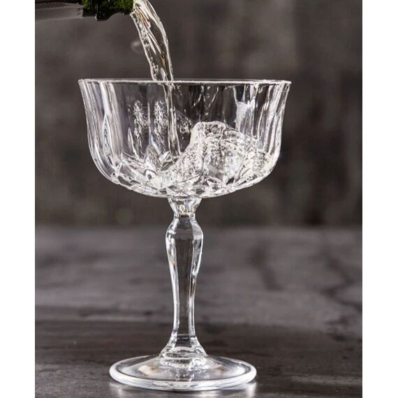 Набор из 6-ти бокалов-блюдец для шампанского RCR Style Opera 240 мл, хрустальное стекло, Италия, изображение 5