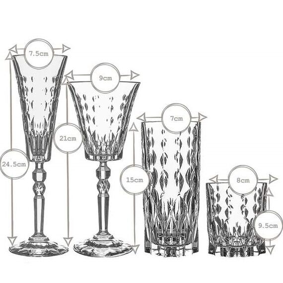 Набор из 6-ти бокалов для красного вина 260 мл RCR Marilyn, хрустальное стекло, Италия, изображение 5