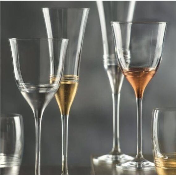 Набор из 6-ти стаканов для воды RCR Prestige Leaf Bronze 410 мл, Италия, изображение 3