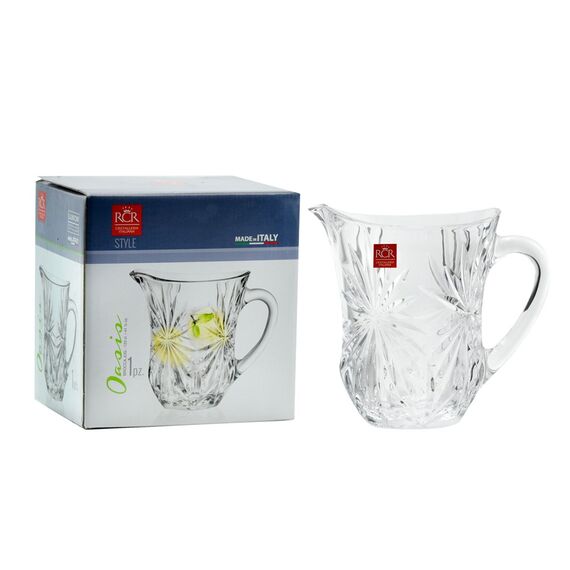 Кувшин RCR Style Oasis 1230 мл, H177 мм, хрустальное стекло, Италия, изображение 2