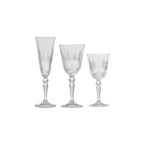 Набор из 6-ти бокалов-флюте для шампанского RCR Style Melodia 160 мл, хрустальное стекло, Италия, изображение 2