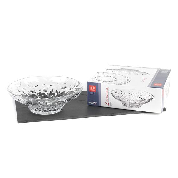 Фруктовница RCR Laurus D30,5 см, H9,9 см, хрустальное стекло, Италия, изображение 4