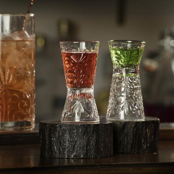 Джиггер RCR Luxion Tattoo 60/30 мл, хрустальное стекло, Италия, изображение 4